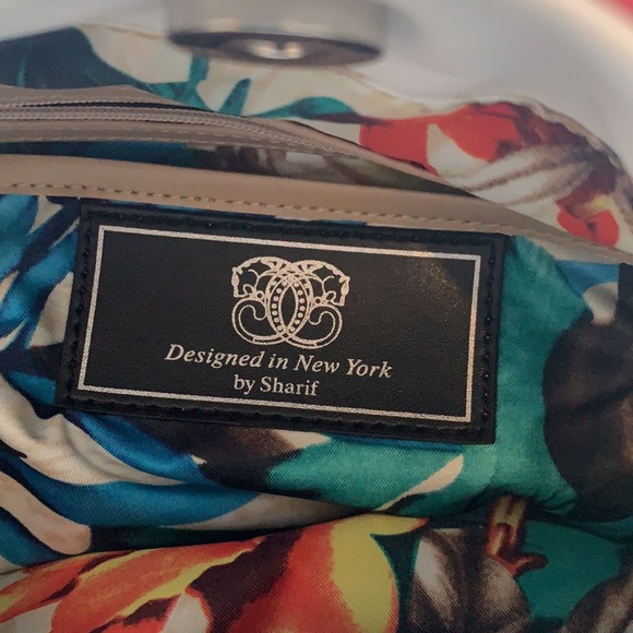 Sharif Genuine Leather Floral Handbag NWT - Picture 6 of 13